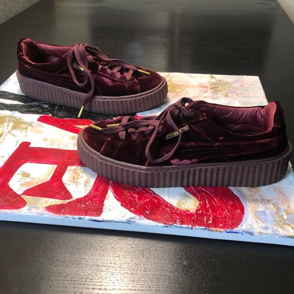 Fenty / Puma Creepers / Size 10 / Burgandy - Picture 10 of 14